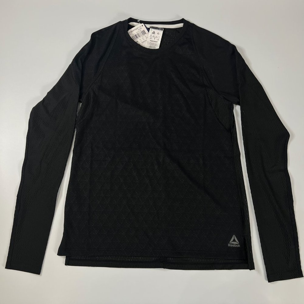 Reebok Women’s Athletic Extra Small XS SmartVent Long Sleeve T-shirt Black